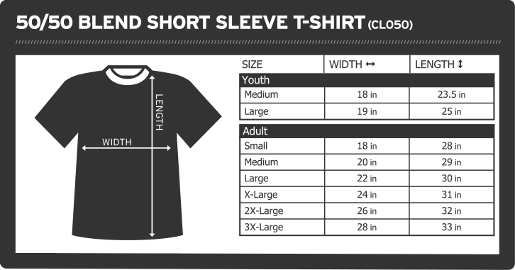 Club Room Size Chart